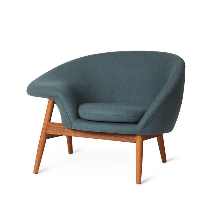 Warm Nordic Fried Egg Lounge chair - Petrol