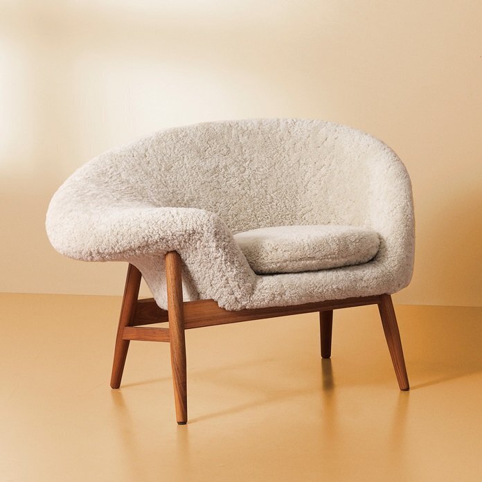 Warm Nordic Fried Egg Lounge chair - Moonlight white