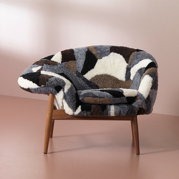 Warm Nordic Fried Egg Lounge chair - Patchwork