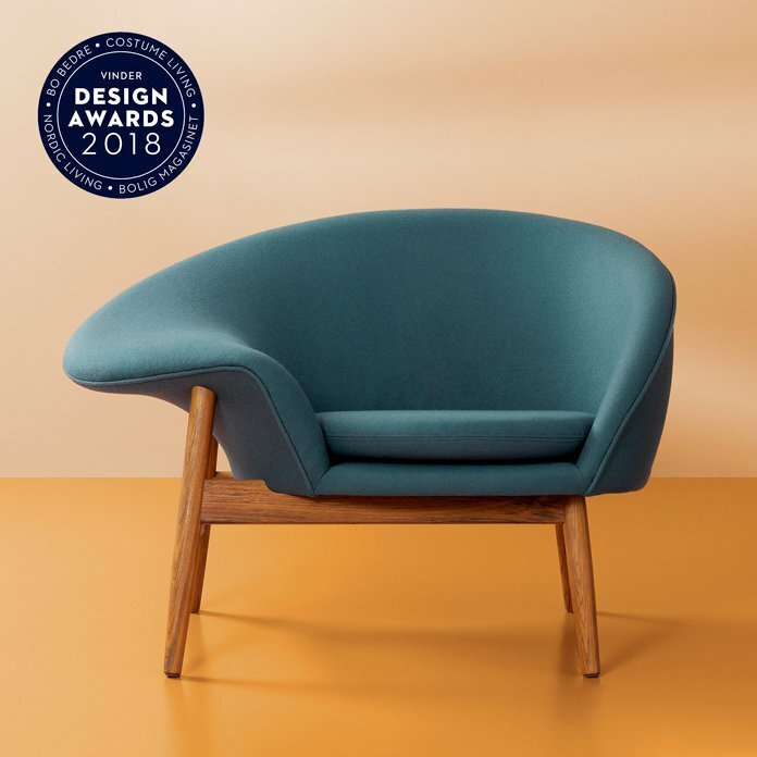 Warm Nordic Fried Egg Lounge chair - Petrol