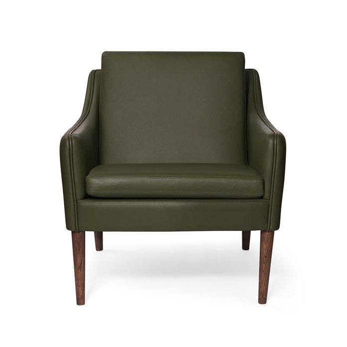 Warm Nordic Mr. Olsen Lounge chair - Pickle green leather