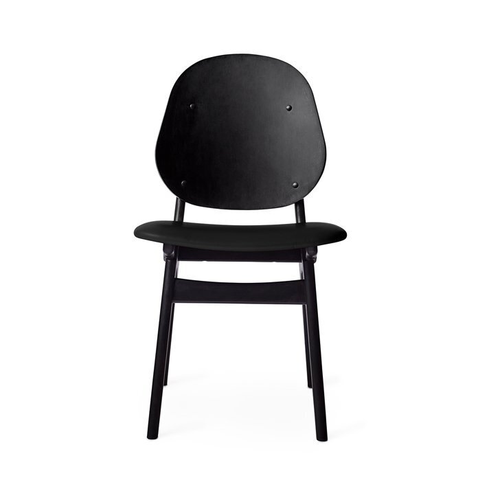 Warm Nordic Noble Chair with Black Lacquer Beech - Black Prescott leather