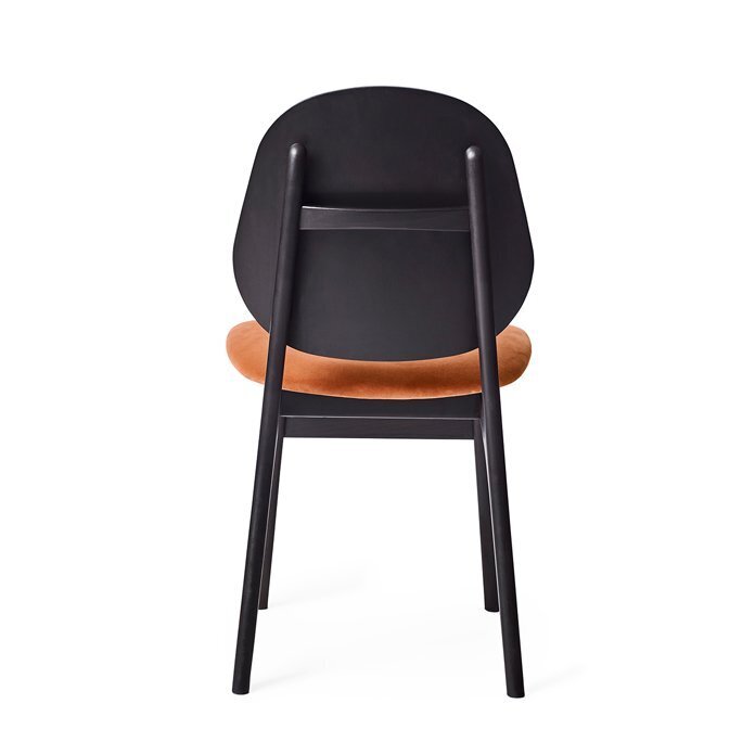 Warm Nordic Noble Chair with Black Lacquer Beech - Rusty Rose