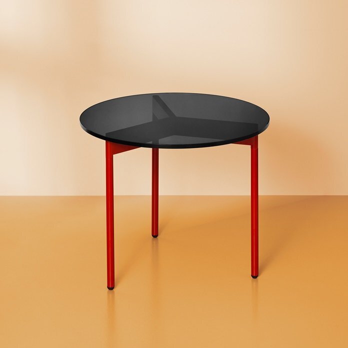 Warm Nordic From Above Table Ø52 - Smoke/Rusty red