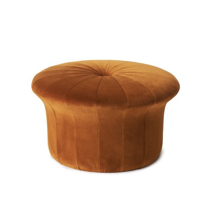 Warm Nordic Grace Pouffe - Amber velvet
