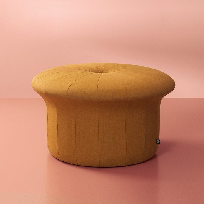 Warm Nordic Grace Pouffe - Dark ochre