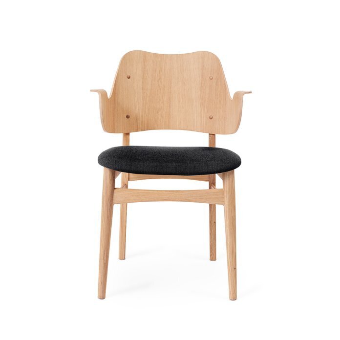 Gesture Chair with oiled Oak & Seat Upholstery - Anthracite