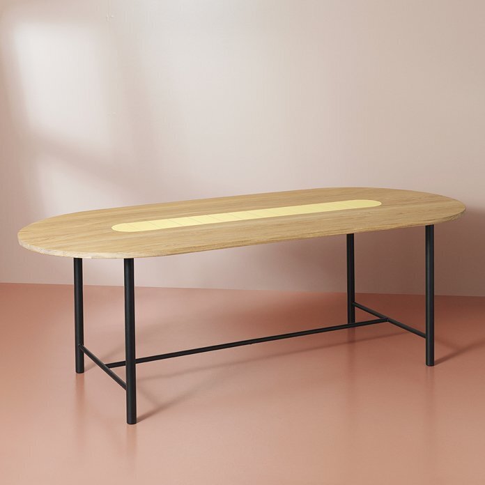 Warm Nordic Be My Guest Dining table 200cm - Butter yellow