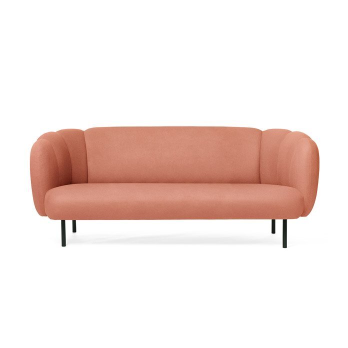 Warm Nordic Cape Sofa with Stitches 3 Seater - Blush