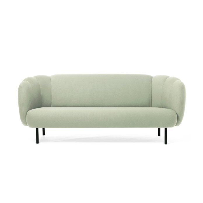 Warm Nordic Cape Sofa with Stitches 3 Seater - Mint