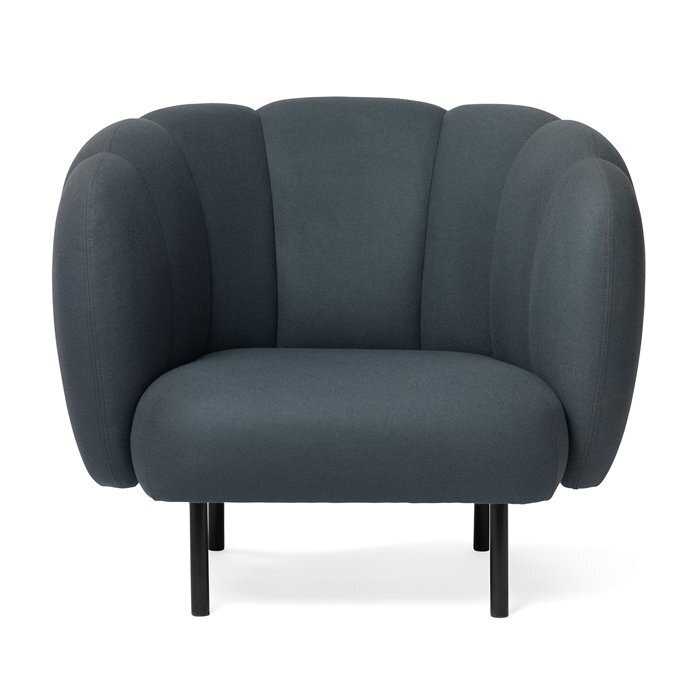 Warm Nordic Cape Lounge Chair with Stitches - petrol