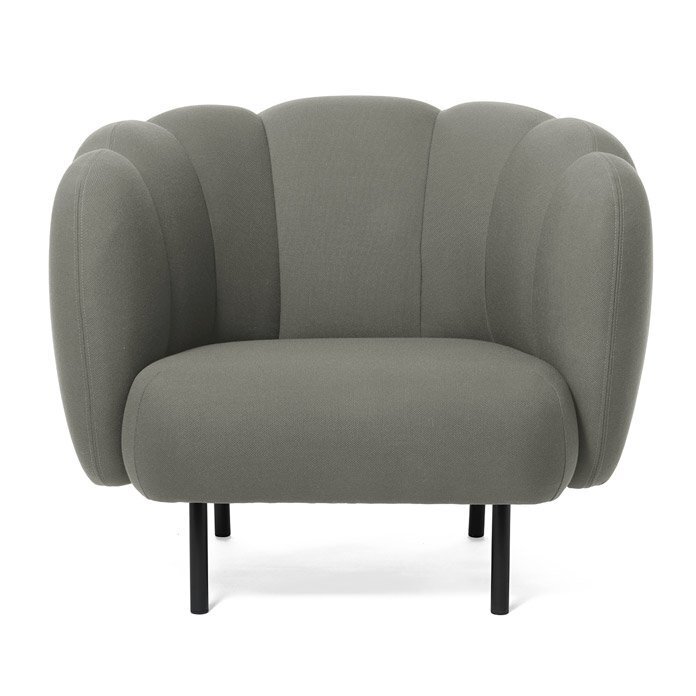 Warm Nordic Cape Lounge Chair with Stitches - Warm grey