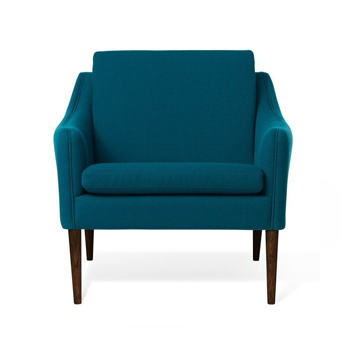 Warm Nordic Mr.Olsen Lounge chair with Walnut Oiled - Dark Turqouise