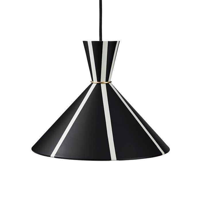 Warm Nordic Bloom Stripe Pendant - Black noir Warm white