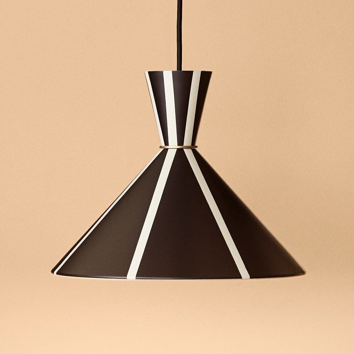 Warm Nordic Bloom Stripe Pendant - Black noir Warm white