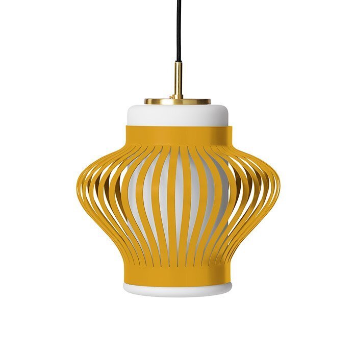 Warm Nordic Opal Lamella Pendant - Honey yellow