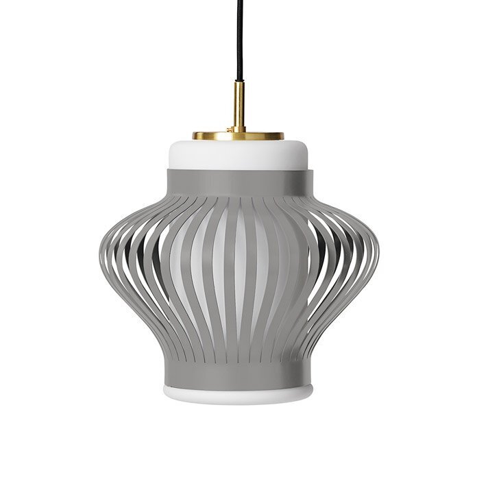 Warm Nordic Opal Lamella Pendant - Sky grey