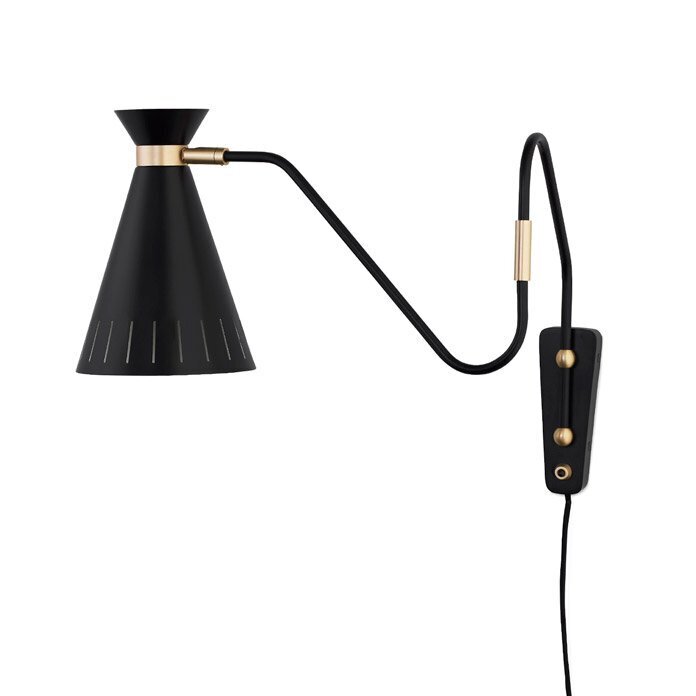 Warm Nordic Cone Wall Lamp - Black noir