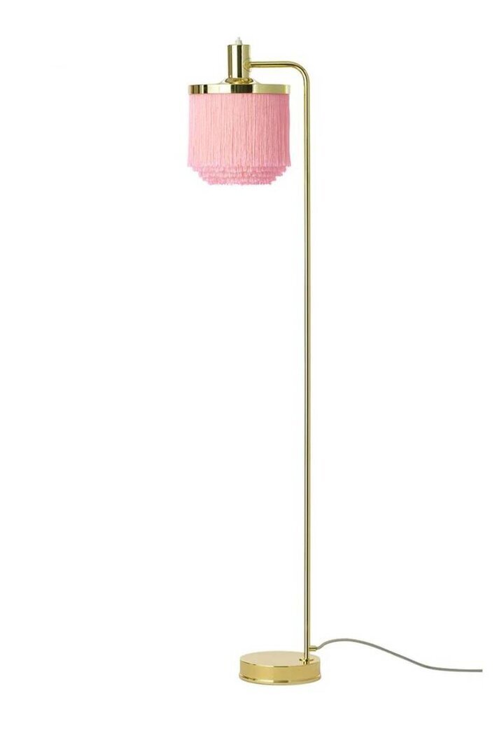 Warm Nordic Fringe Floor Lamp - Stehleuchte - Blassrosa
