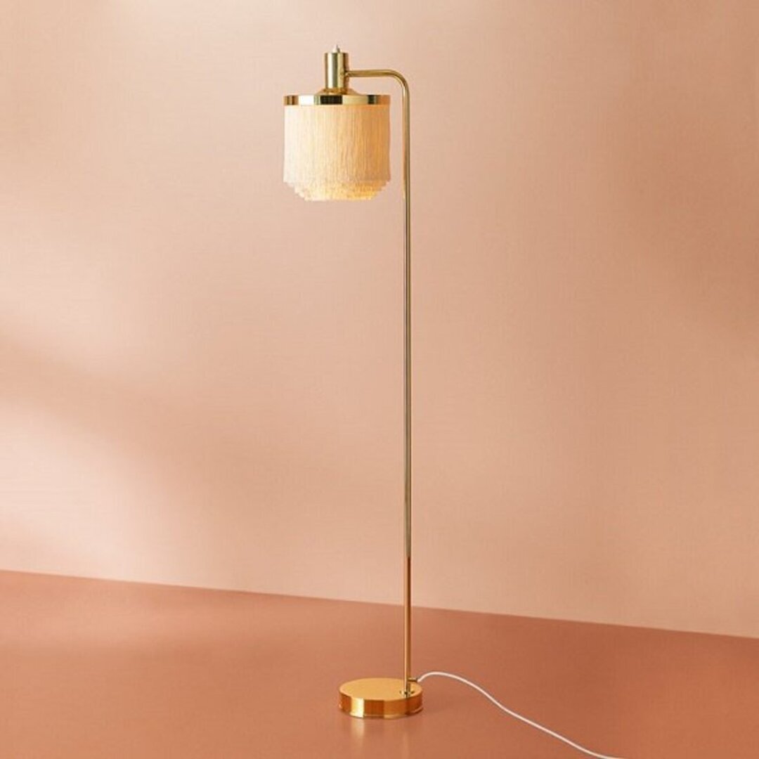 Warm Nordic Fringe Floor Lamp - Stehleuchte - Cremeweiß