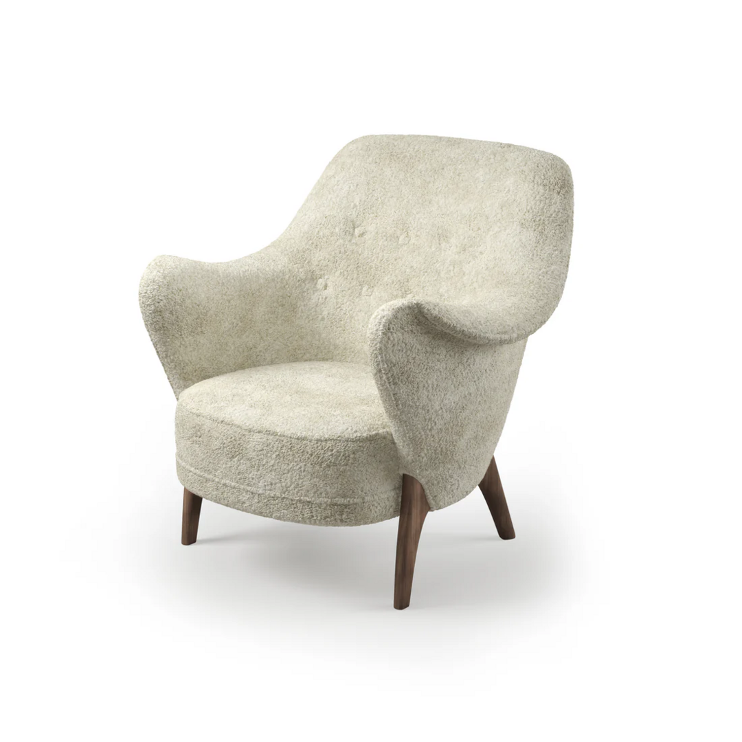 Warm Nordic Cocktail Lounge Chair - Sessel-Sheepskin - Off White