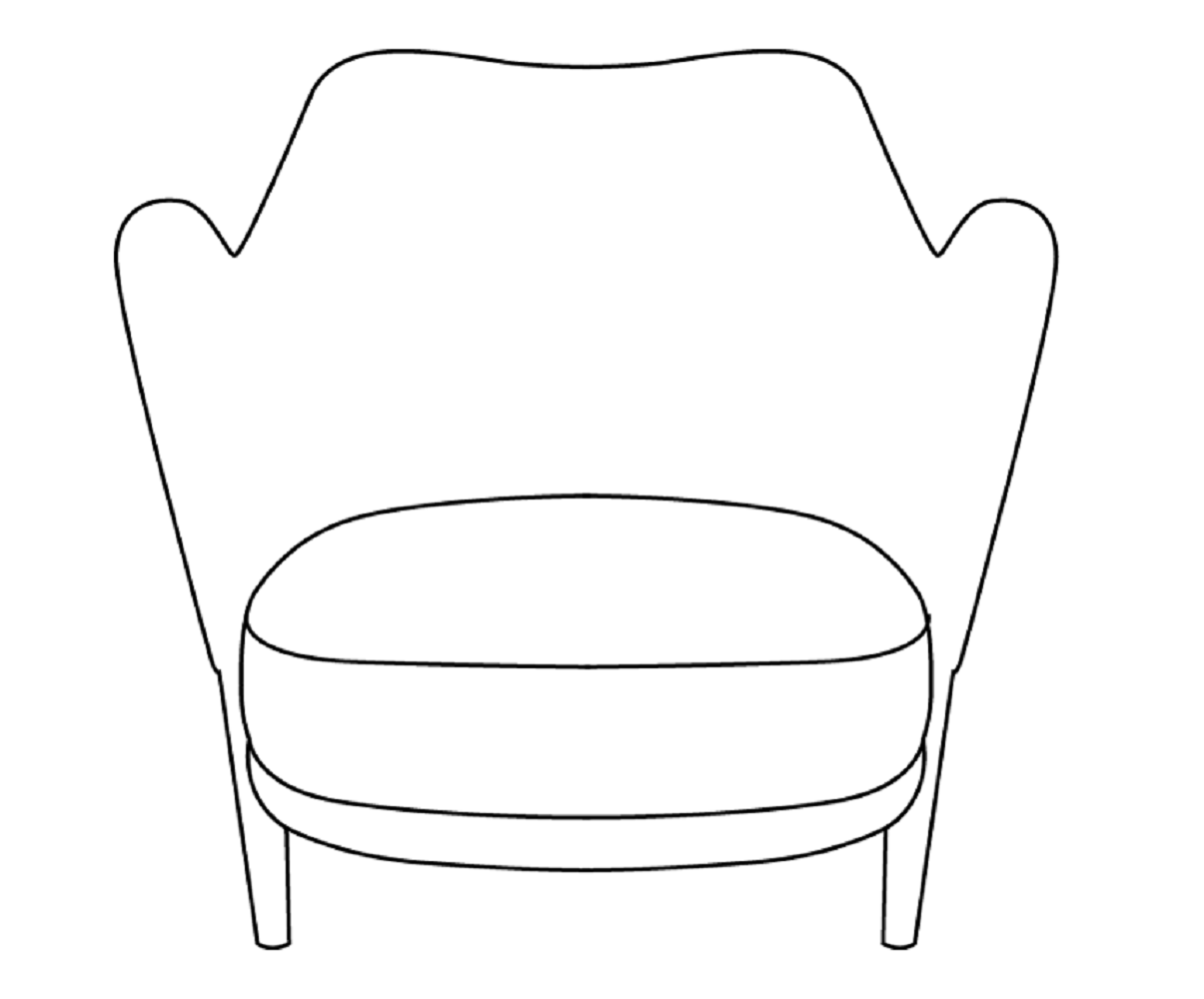 Warm Nordic Cocktail Lounge Chair - Sessel