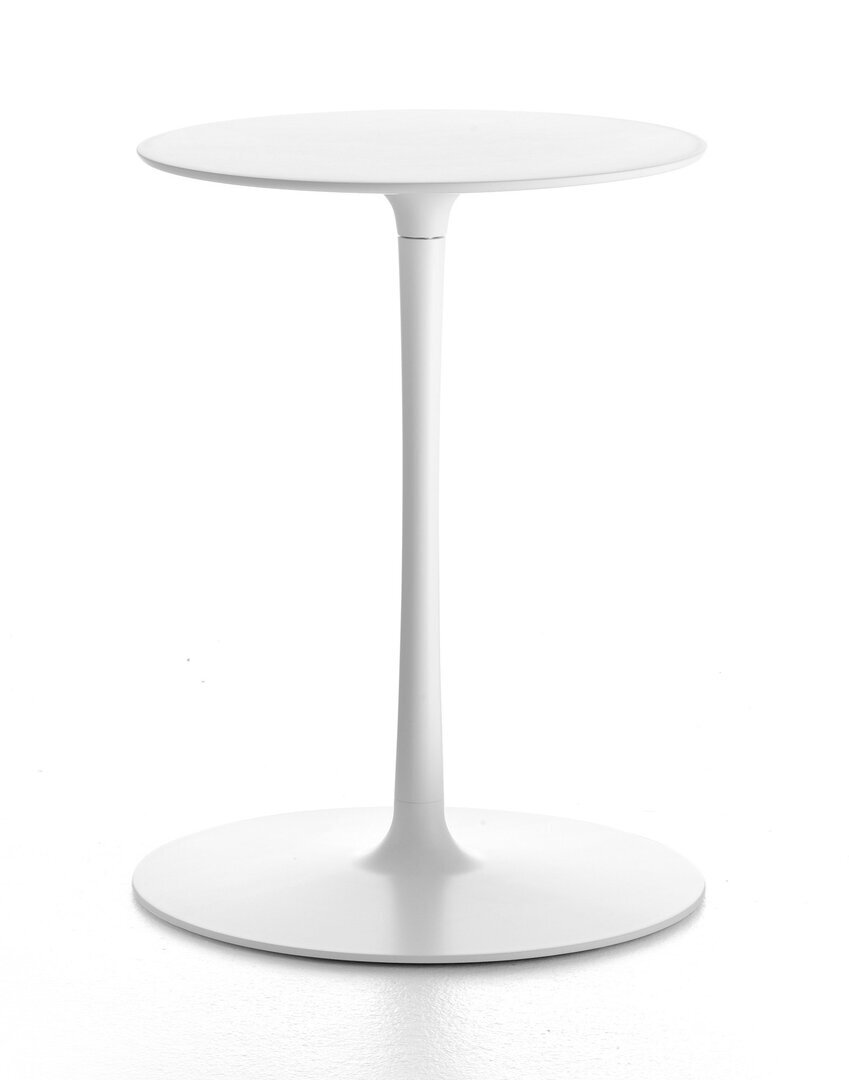 MDF Italia Flow Low Table - Couchtisch rund - Weiß matt - ⌀44cm x H 57cm