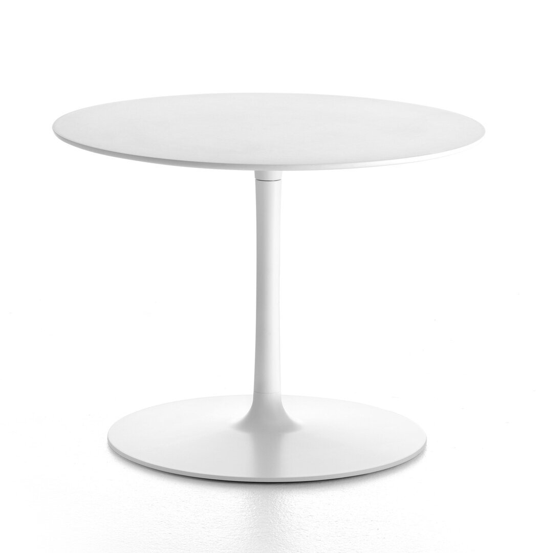MDF Italia Flow Low Table - Couchtisch rund - Weiß matt - ⌀60cm x 43cm