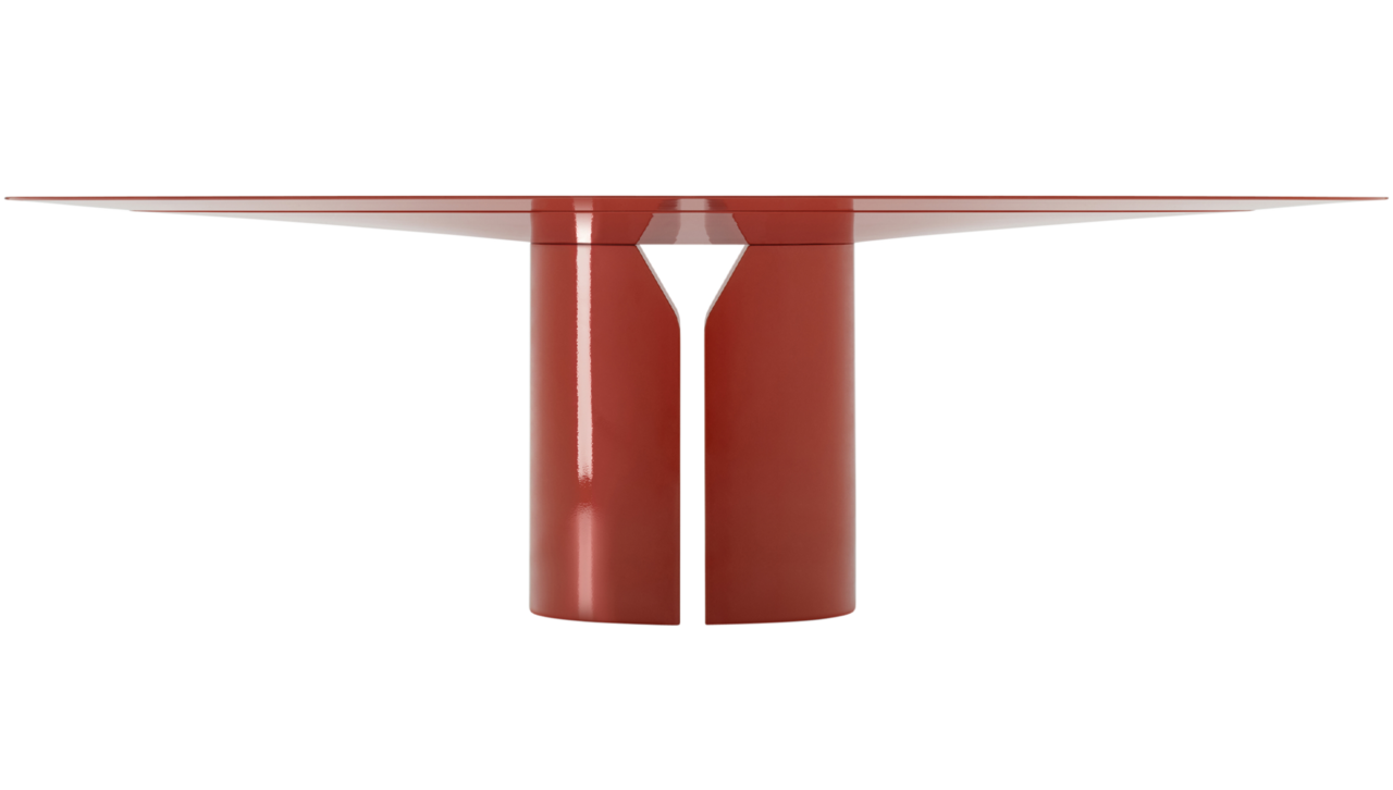 MDF Italia NVL Table - Esstisch rund - Rot matt lackiert - ⌀180cm