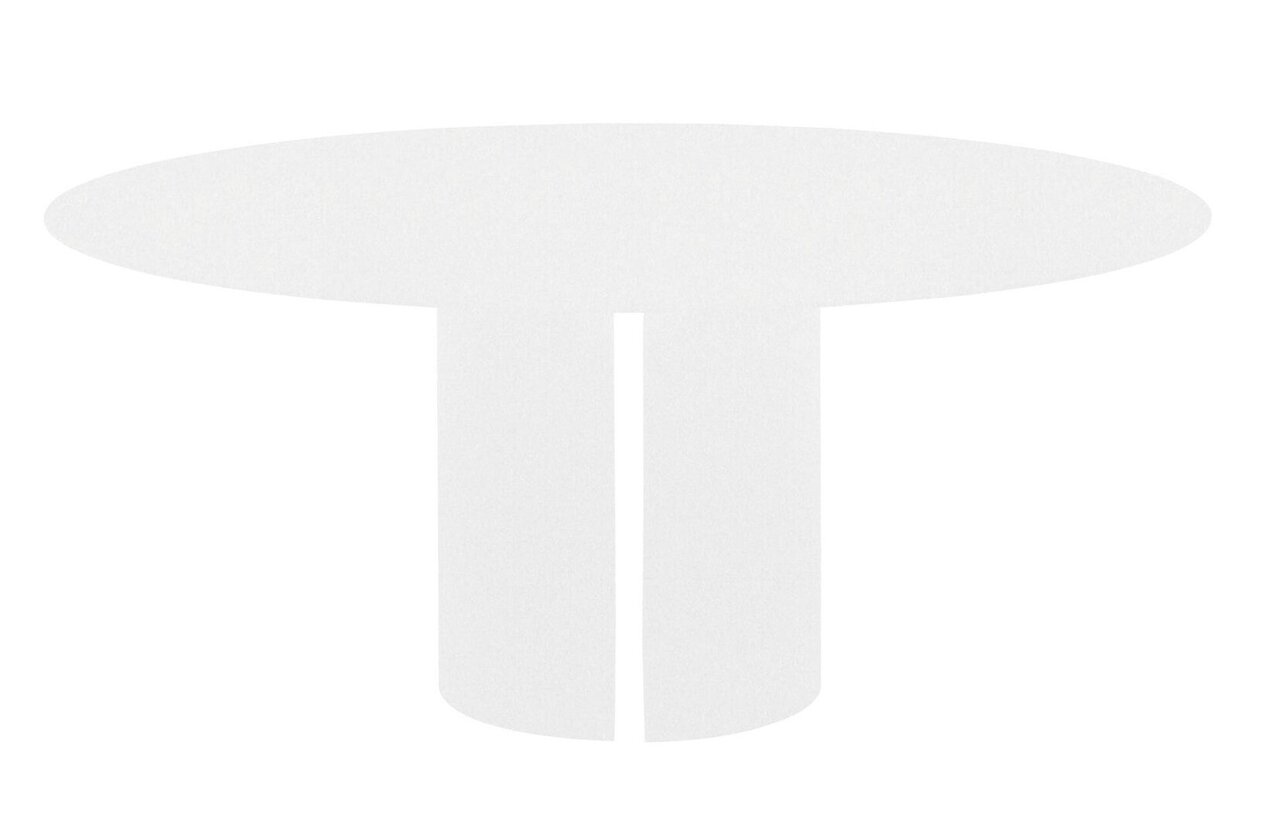MDF Italia NVL Table - Esstisch rund - Weiss matt lackiert - ⌀180cm
