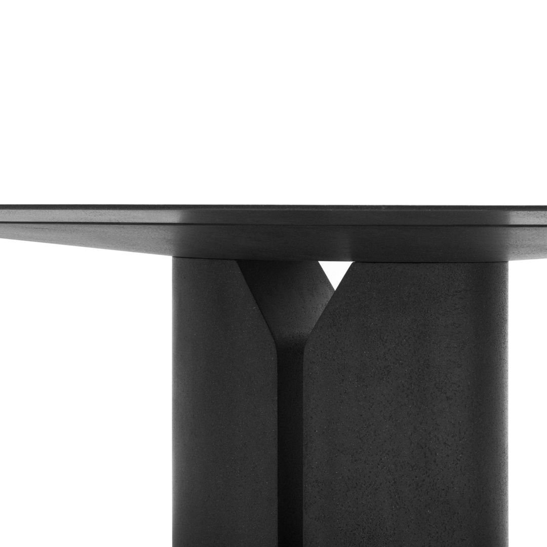 MDF Italia NVL Table - Esstisch oval - Schwarzblau glänzend lackiert - 200 x 120 cm
