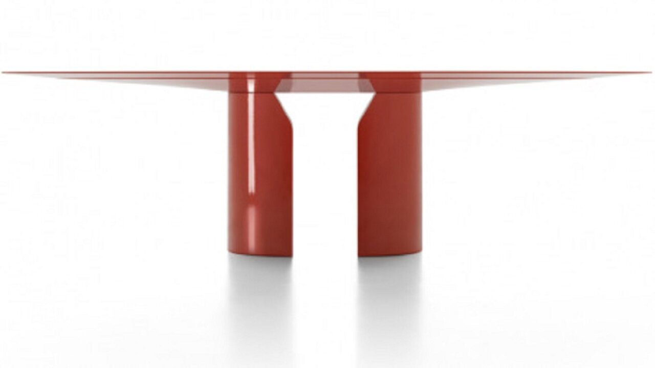 MDF Italia NVL Table - Esstisch oval - Rot matt lackiert - 300 x 130 cm