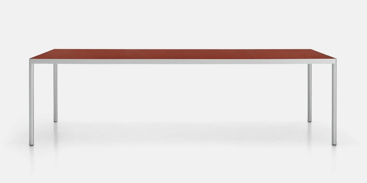 MDF Italia Offset Indoor - Esstisch - 240 x 90 cm - Schwarzrot - Aluminium 