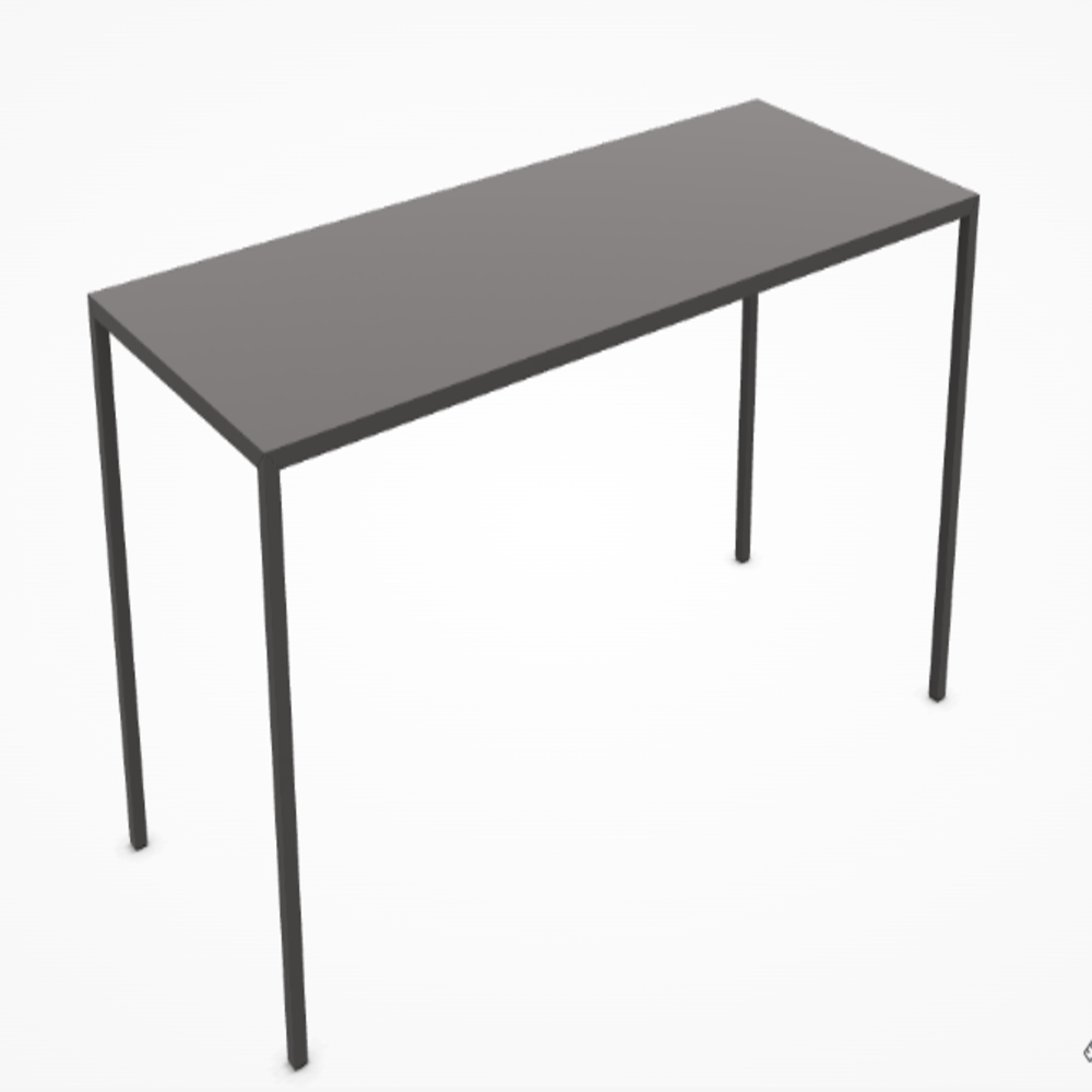 MDF Italia Tense High Table - Stehtisch 220 x 90 cm - Fenix Mittelgrau matt