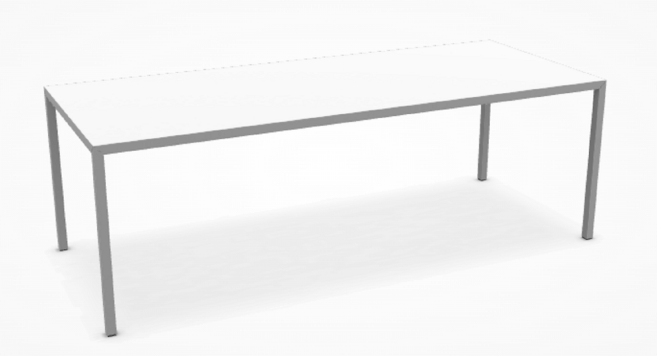 MDF Italia Tense Dining Table - Esstisch - Cristalplant Weiss matt 220 x 90 cm