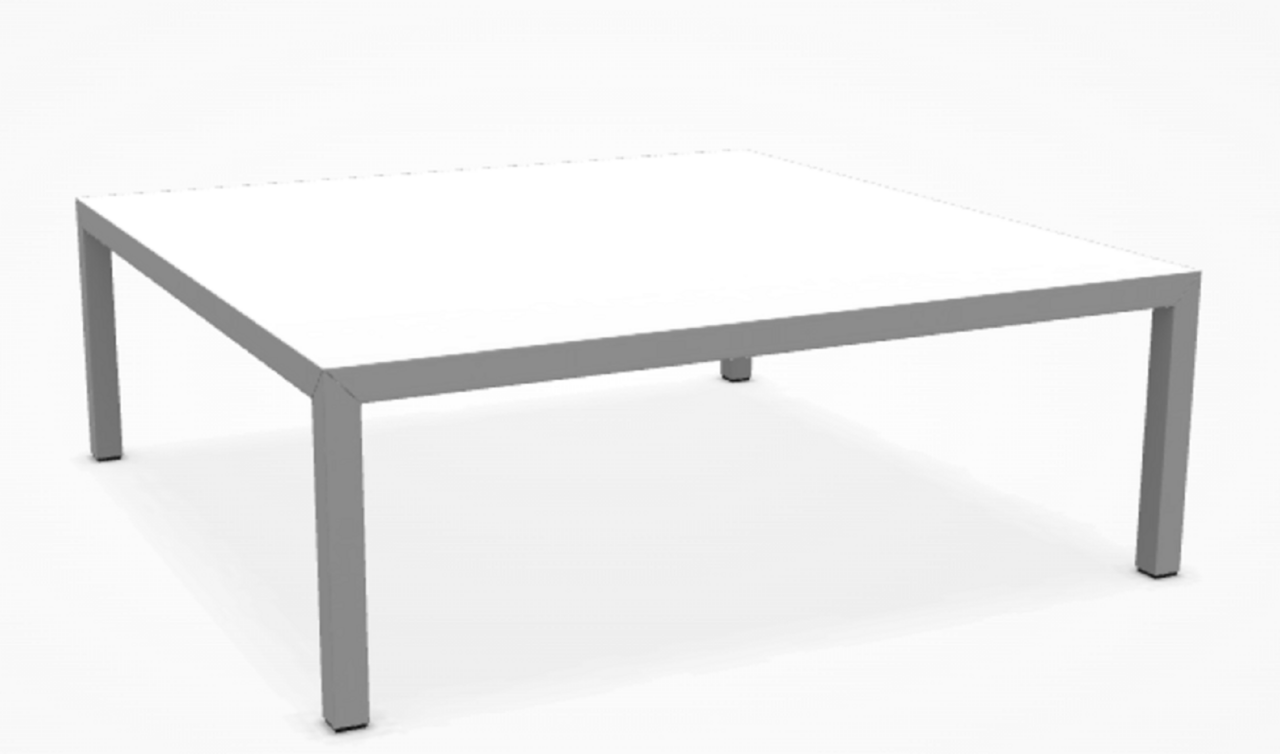 MDF Italia Tense - Couchtisch 100 x 100cm - Cristalplant Weiss matt - 35 cm