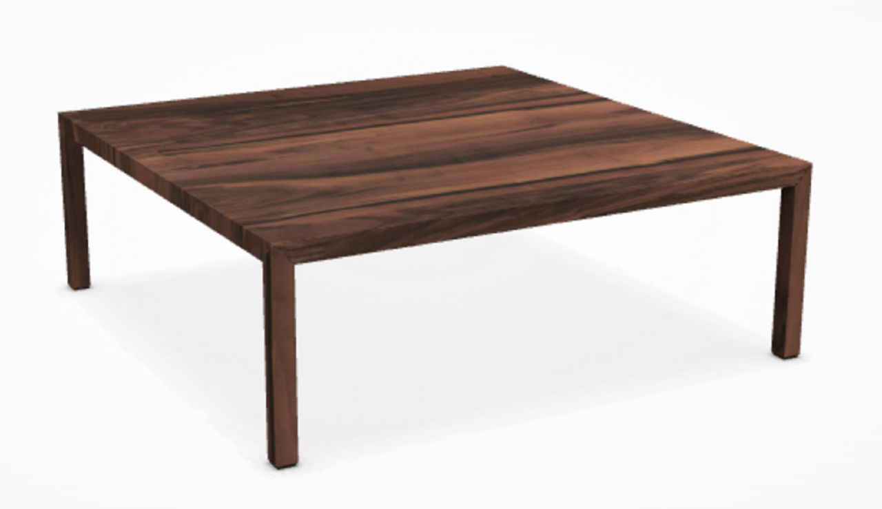MDF Italia Tense Material - Couchtisch - Italienischer Nussbaum-100 x 100 cm-35cm