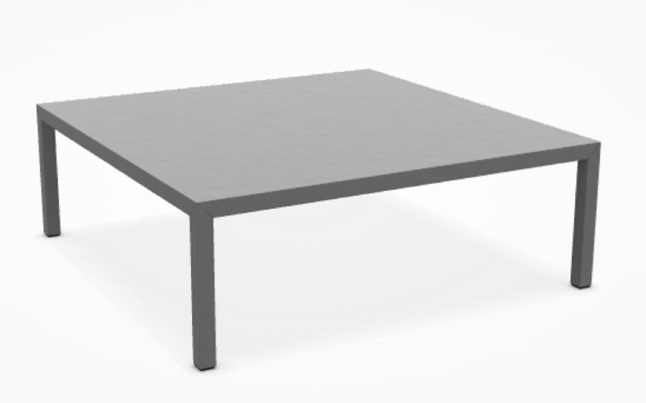 MDF Italia Tense Material - Couchtisch - Kunststein Hellgrau Serena-100 x 100 cm-35cm