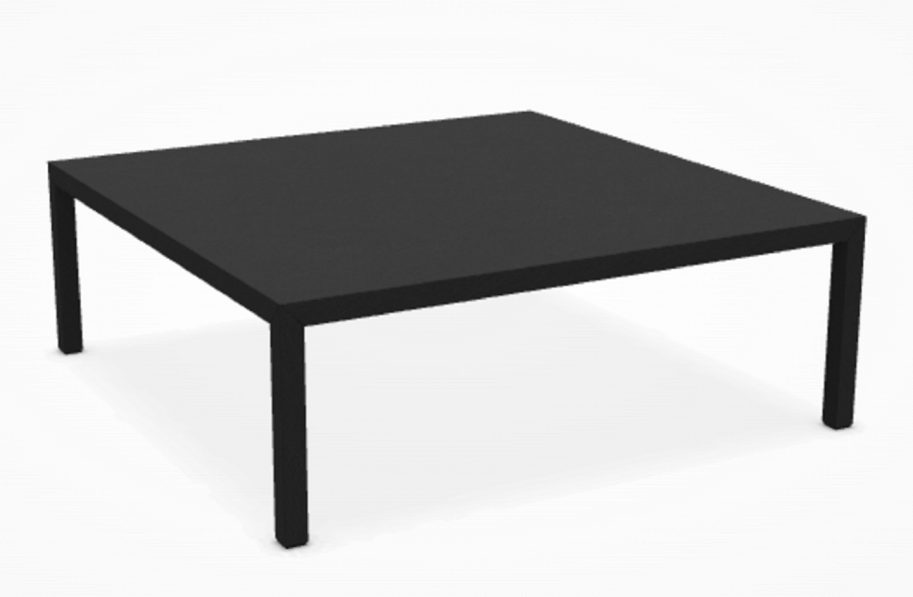 MDF Italia Tense Material - Couchtisch - Kunststein Schwarz Schiefer-100 x 100 cm-35cm