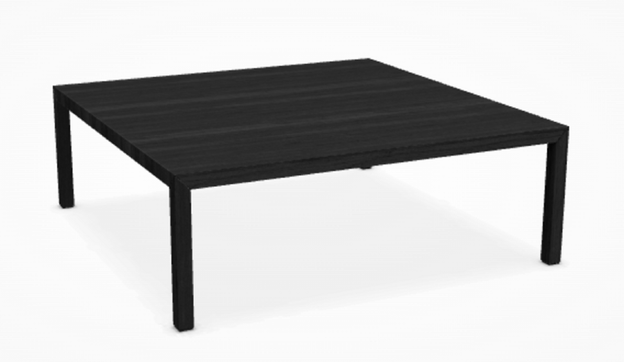 MDF Italia Tense Material - Couchtisch - Eiche Natur karbonisiert-100 x 100 cm-35cm