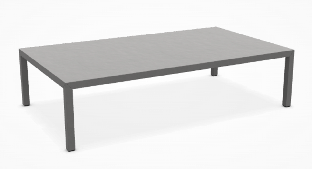 MDF Italia Tense Material - Couchtisch - Kunststein Hellgrau Serena-140 x 80 cm-35cm