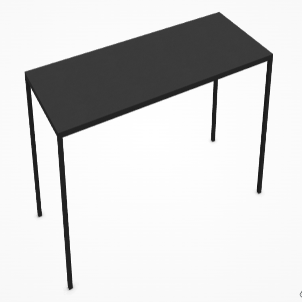 MDF Italia Tense Material High Table - Stehtisch 220 x 90 cm  - Kunststein Schwarz Schiefer