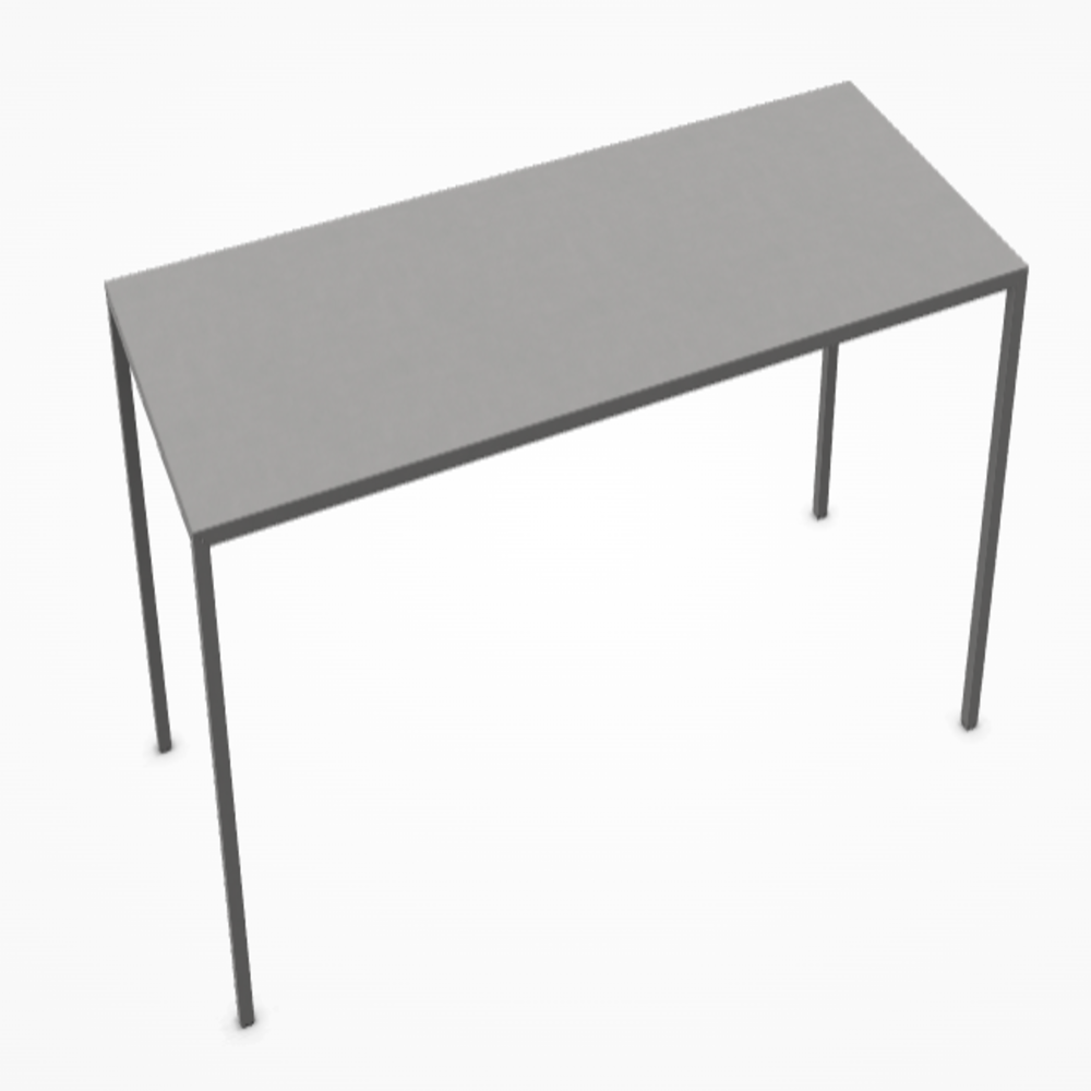 MDF Italia Tense Material High Table - Stehtisch 220 x 90 cm - Kunststein Hellgrau Serena