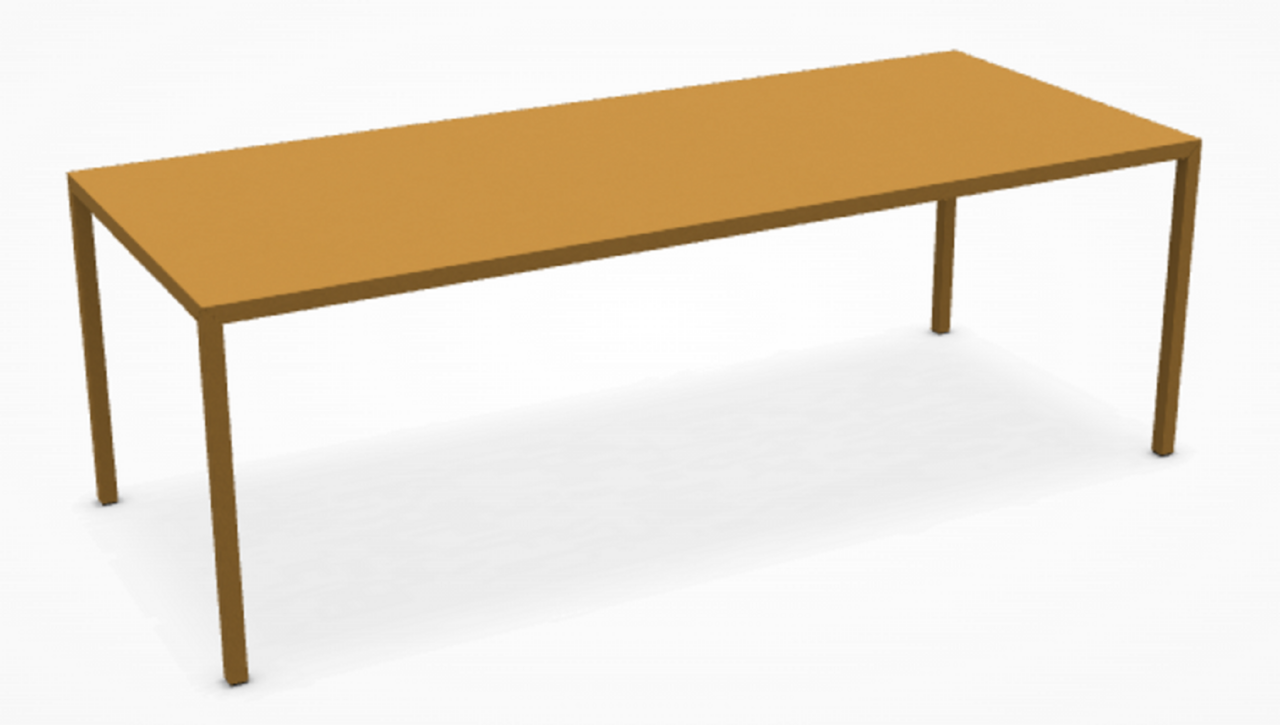 MDF Italia Tense Material - Esstisch - 220x90 cm-Kunststein Gelb Onyx