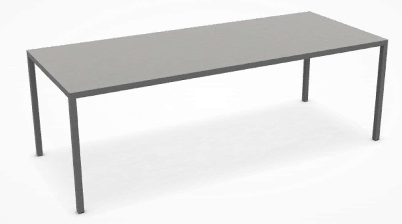MDF Italia Tense Material - Esstisch - 220x90 cm-Kunststein Hellgrau Serena