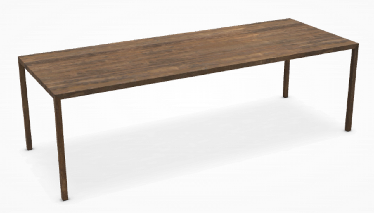 MDF Italia Tense Material - Esstisch - 240x90 cm-Eiche Natur