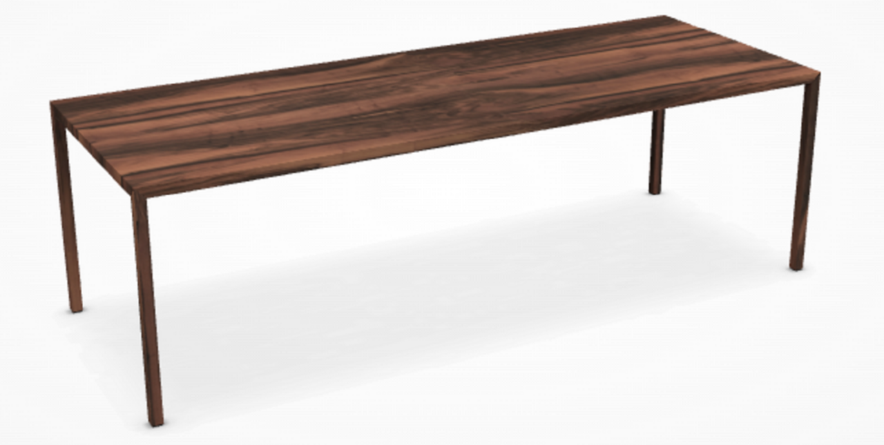 MDF Italia Tense Material - Esstisch - 240x90 cm-Italienisch Nussbaum
