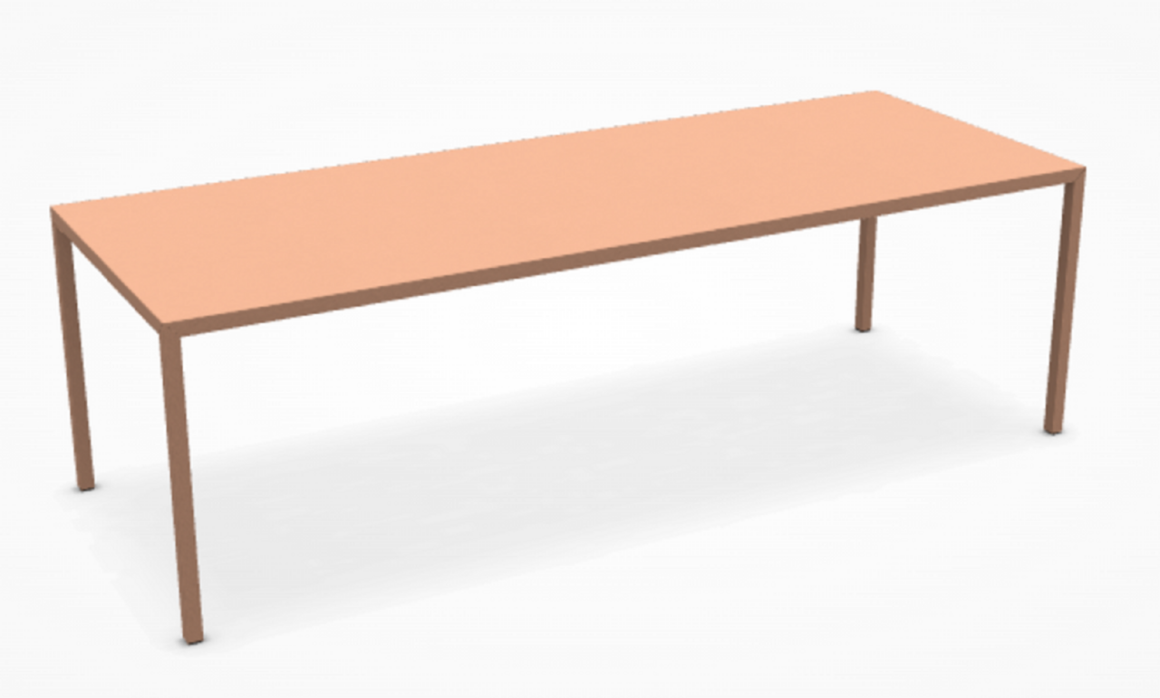MDF Italia Tense Material - Esstisch - 240x90 cm-Kunststein Rosa Onyx