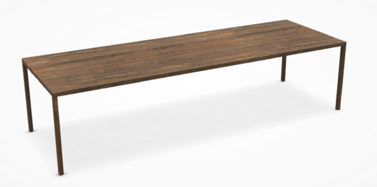 MDF Italia Tense Material - Esstisch - 300x100 cm-Eiche Natur