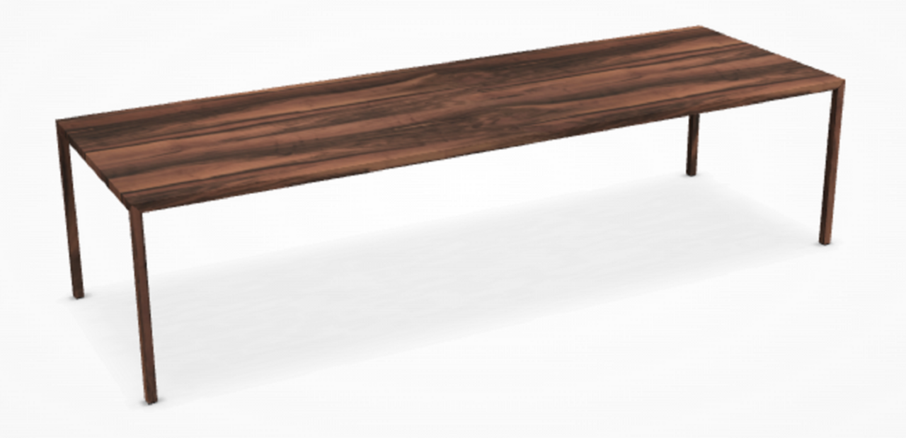 MDF Italia Tense Material - Esstisch - 300x100 cm-Italienischer Nussbaum